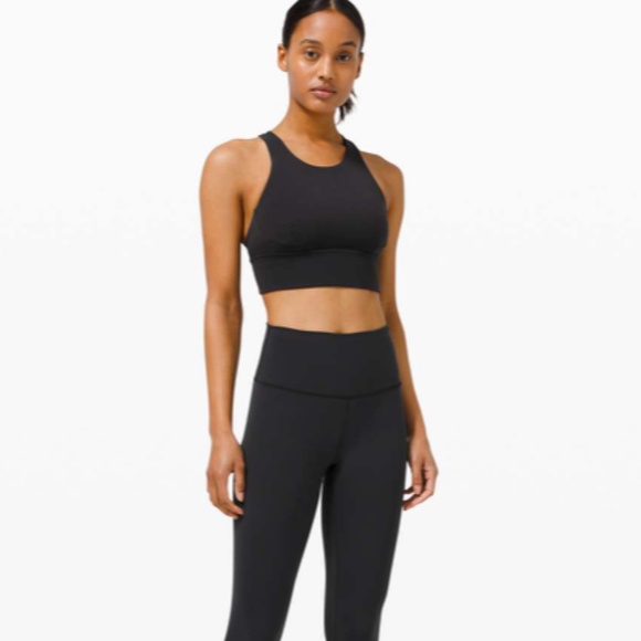 lululemon athletica Other - Lululemon Wunder Train Long-Line Bra *Medium Support, C/D Cups Black Size 10